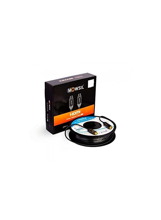 MOWSIL 4K Active Optical Cable 2.0V Fibre HDMI Cables, 30 Meters Length, Grey  - Image 2