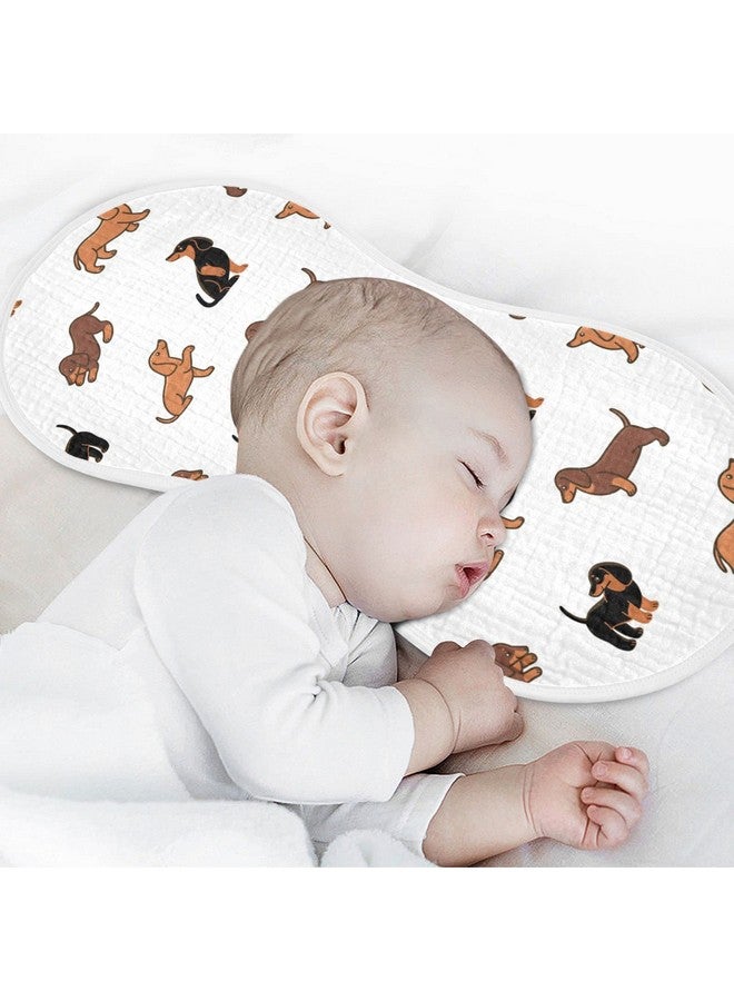 WELLDAY Muslin Baby Burp Cloths Set of 1, Soft Absorbent Cute Dogs Dachshunds Muslin Washcloths, Bibs, Face Towel for Newborn Boys Girls, 22 x 11 Inch - Image 5