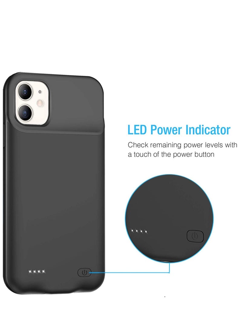 ELTRAZONE Battery Case for iPhone 11,  4500mAh Slim Portable Protective Charging case Compatible with iPhone 11 (6.1 inch) Rechargeable Battery Pack Charger Case (Black) - Image 2