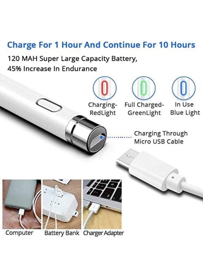 Generic - Stylus pen for iPad, iPhone & Android Mobile active pencil, White - Image 1