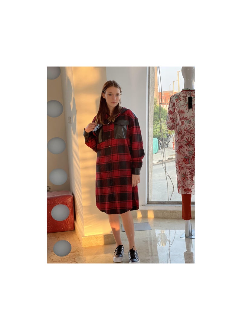 Checkered Longline Shirt - Image 2