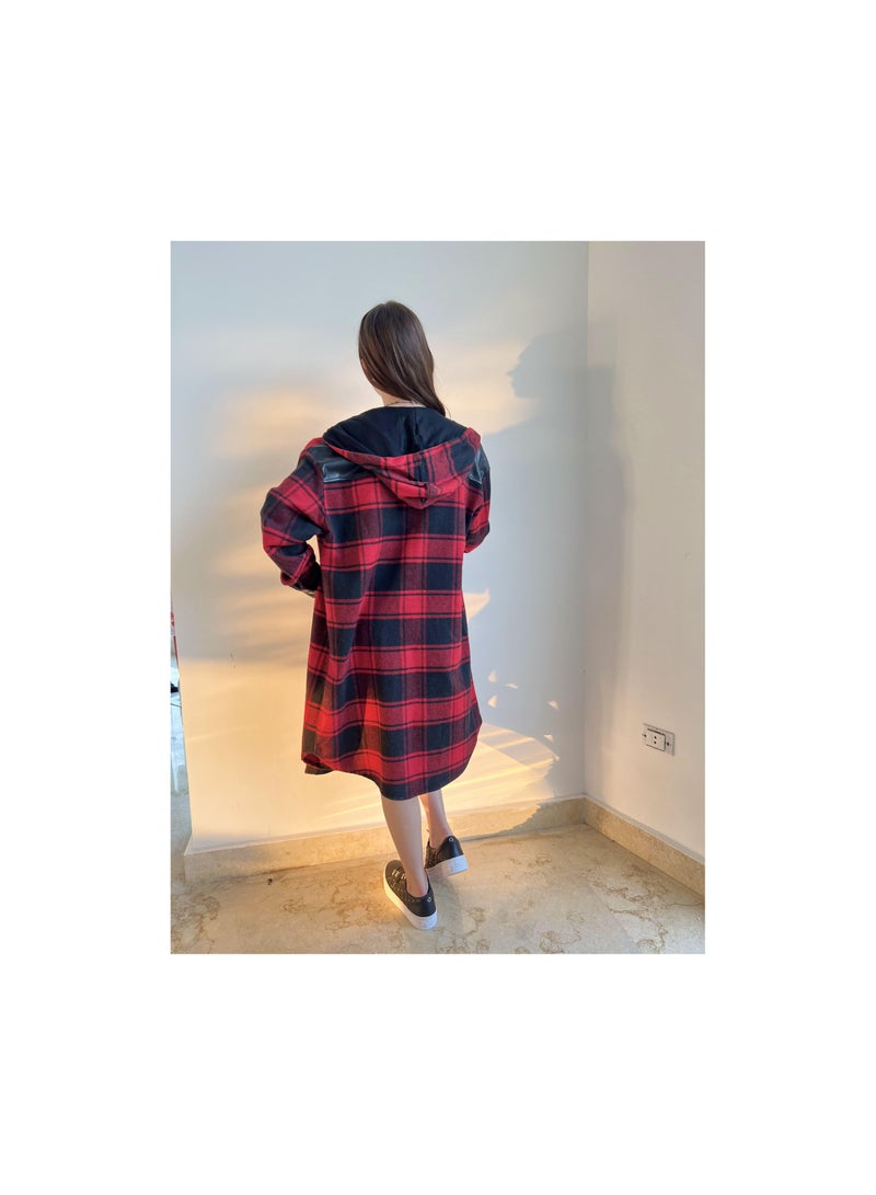 Checkered Longline Shirt - Image 3