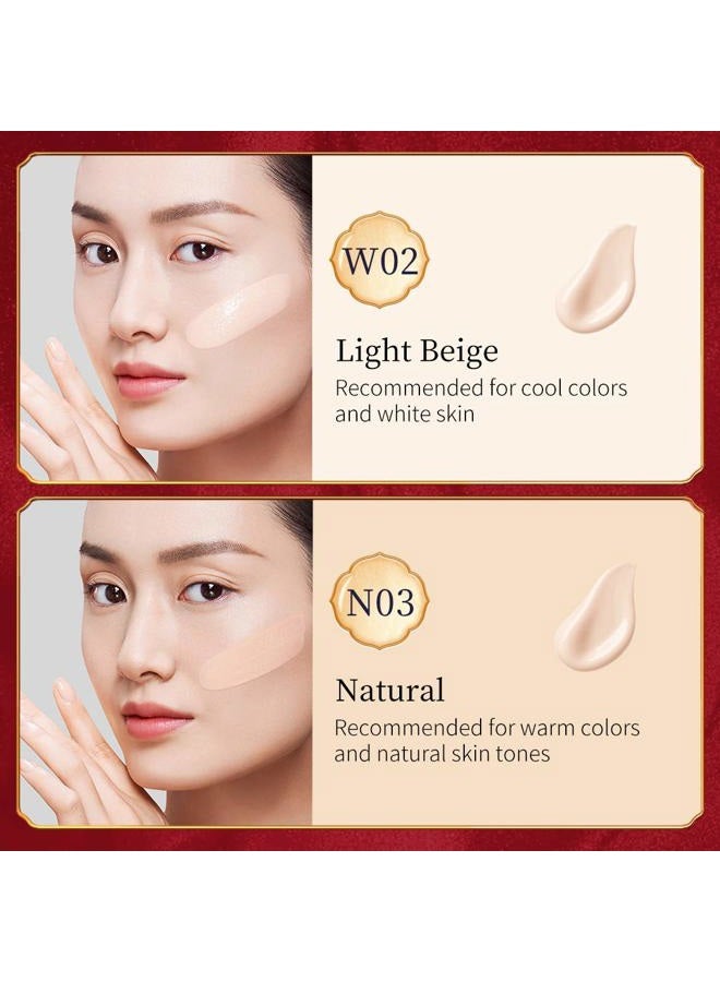 ZEESEA [Palace Identity Air Cushion BB Cream Moisturizing Foundation Waterproof Concealer Long Lasting Brighten Makeup Natural Cover (W02#Brighten)  - Image 5