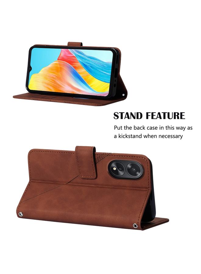 S-TOP Case For OPPO A38 4G Global Crossbody 3D Embossed Flip Leather Phone Case - Image 5