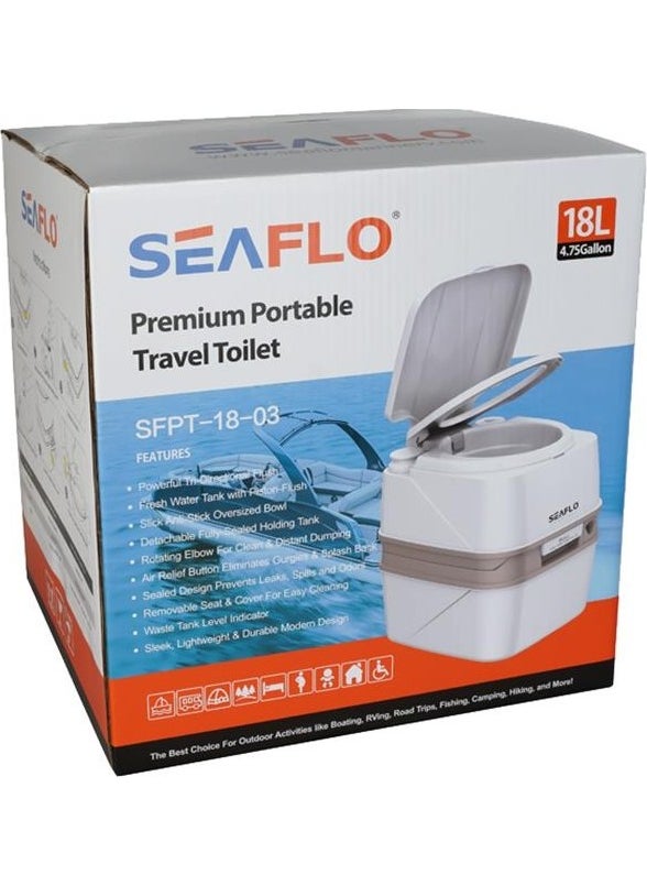 SEAFLO Portable Toilet 18 Liters -Portable Toilet, Mobile Wc Sfpt-18-03  - Image 3