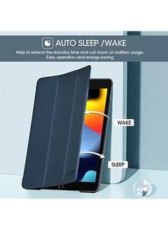 Procases Ipad 10.2 Case 9Th Gen 2021 Ipad 8Th Gen 2020 7Th Gen 2019 Slim Stand Hard Back Shell Protective Smart Cover Case For 10.2 Inch Ipad 9 8 7 Navy  - Image 4