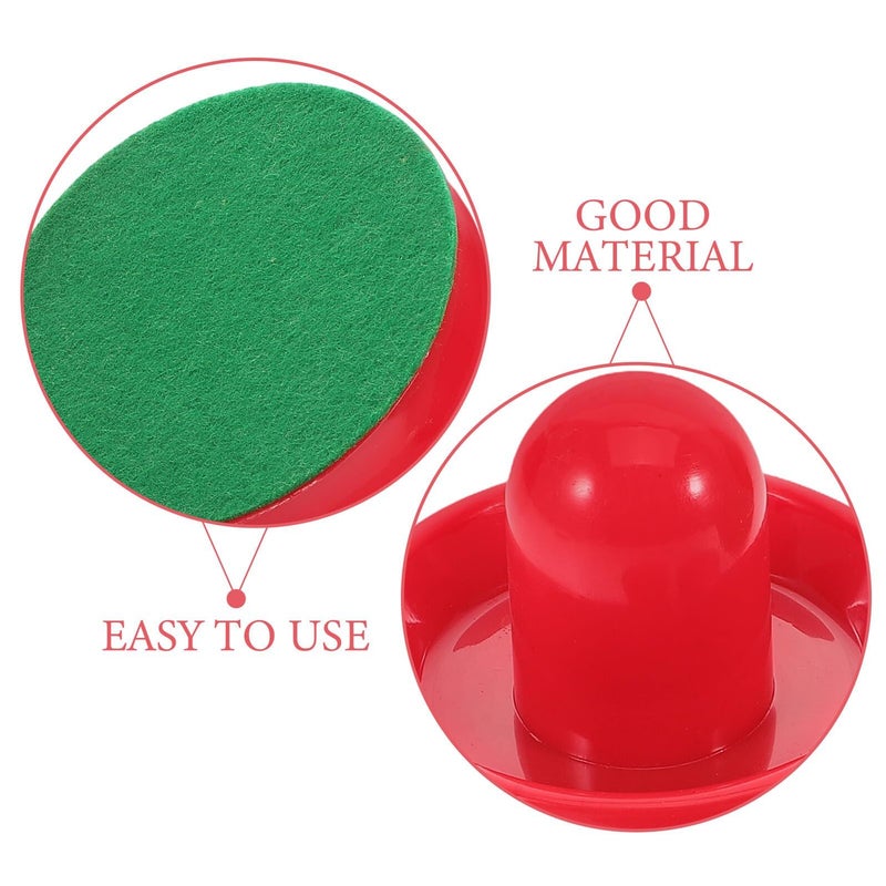 Red Round Handle Air Hockey Pushers and Pucks Set with 96mm Strikers for Game Table Replacement - Image 4