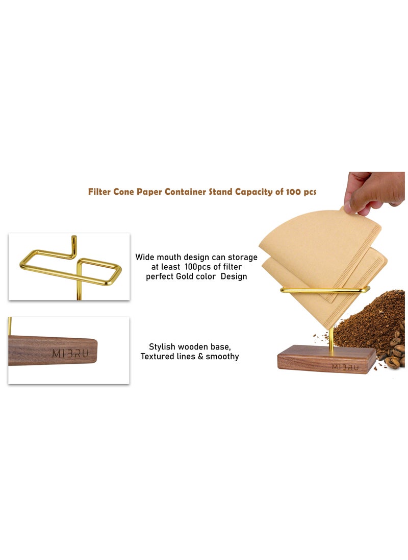 MIBRU Coffee Wood And Metal Filter Base  - Image 5