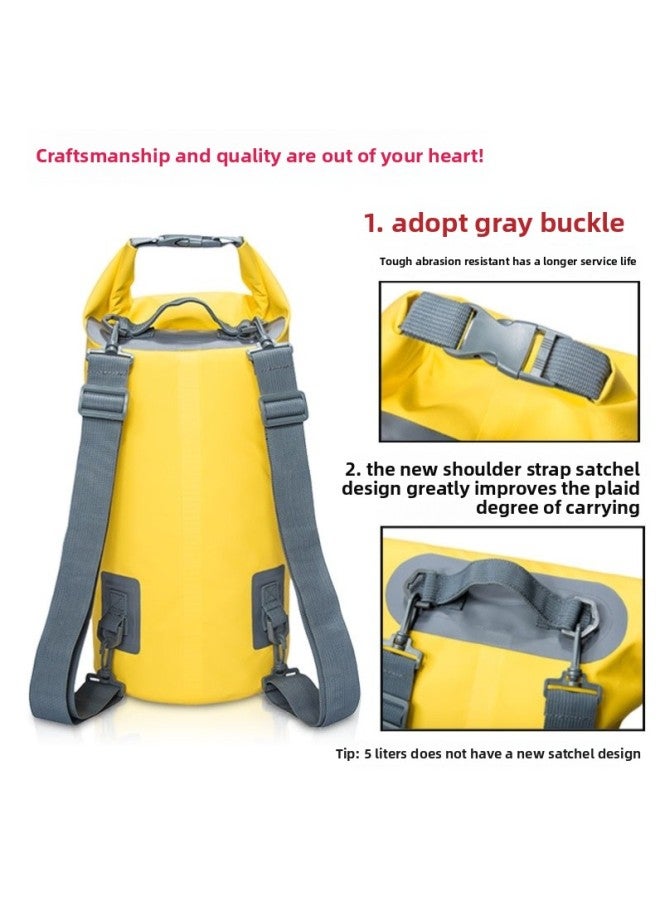 Generic Waterproof Bag Waterproof Bag Swimming Beach Drifting Bag Waterproof Bucket Bag Double Shoulder Bag-Color:Default Items-Capacity:Sky Blue 10l  - Image 3