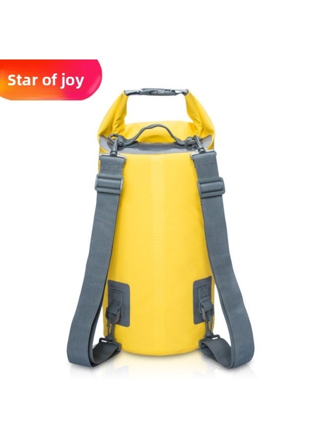Generic Waterproof Bag Waterproof Bag Swimming Beach Drifting Bag Waterproof Bucket Bag Double Shoulder Bag-Color:Default Items-Capacity:Sky Blue 10l  - Image 2