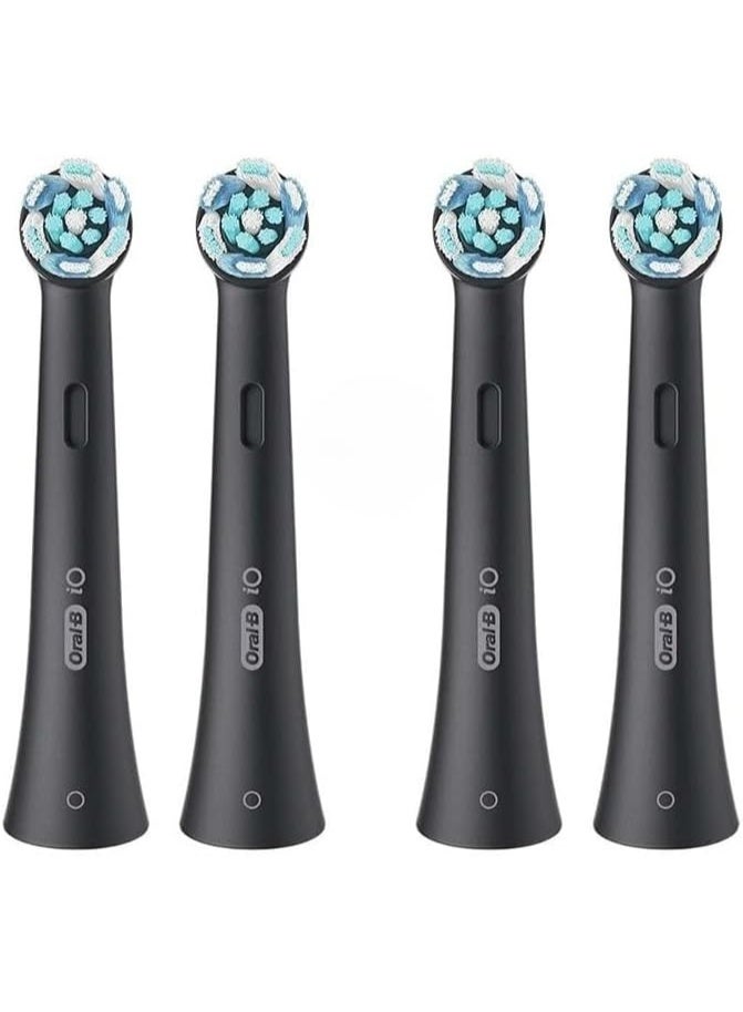 Oral iO RB CB-2-1+1 Bundle, Ultimate Clean Replacement Brush Heads Refill for Electric Rechargeable, Black, Pack of 4 Count