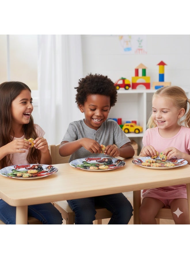 Ciao Avengers Infinity Stones Paper Plates 20 cm – Pack of 8 Marvel Party Plates – Strong Disposable Tableware for Kids Birthday & Superhero-Themed Celebrations - Image 2