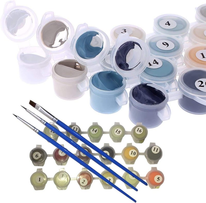 TREXEE DIY Oil Painting Paint by Numbers Kit for Kids and Adults, 16" Wx20" Linen Oil Canvas, Pre-Printed Canvas with Brushes and Pigment, DIY Color Oil Painting Acrylic Paints, Peacock Painting - Image 4