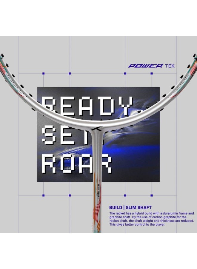 HUNDRED Hundred Powertek 1000 Pro Full Graphite Shaft White Strung Badminton Racquet  (Pack of: 1, 95 g) - Image 3