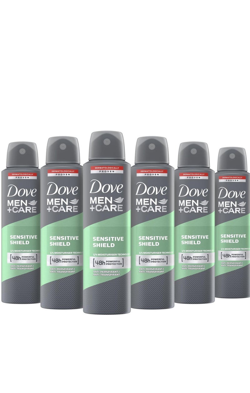 Dove Sensitive Shield Deodorant Spray - 250ml x 6