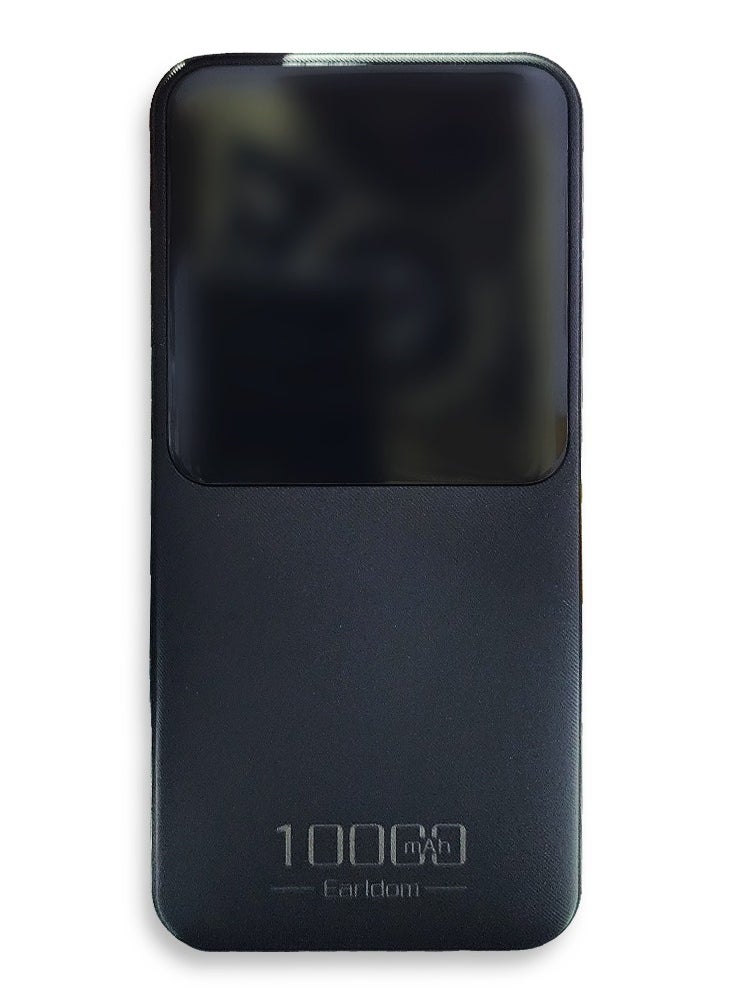 Earldom Power Bank 10000mAh with USB Output Fast Charging ,  Black - PD37  - Image 2