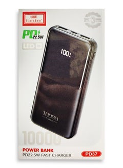 أيرلدوم باور بانك 10000 ملي امبير مع مخرج USB للشحن السريع، اسود - PD37  - Image 3