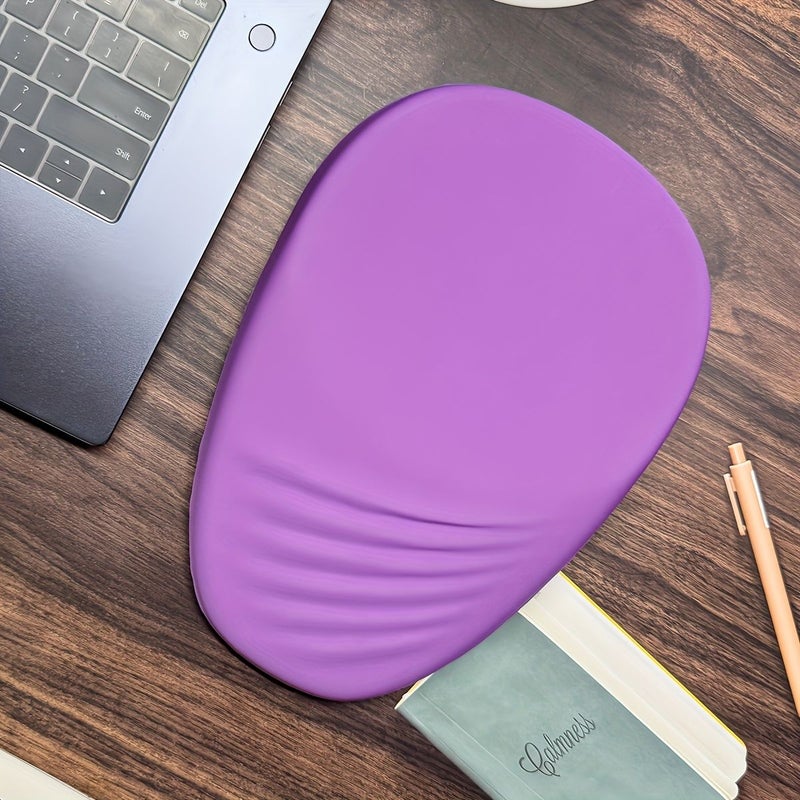 Beige Ergonomic Mouse Pad with Wrist Support Memory Foam Non Slip Base - Image 5