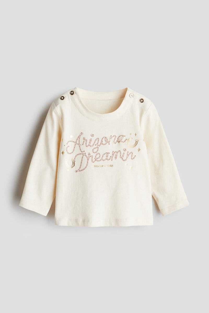 H&M Print-Motif Jersey Top - Image 1