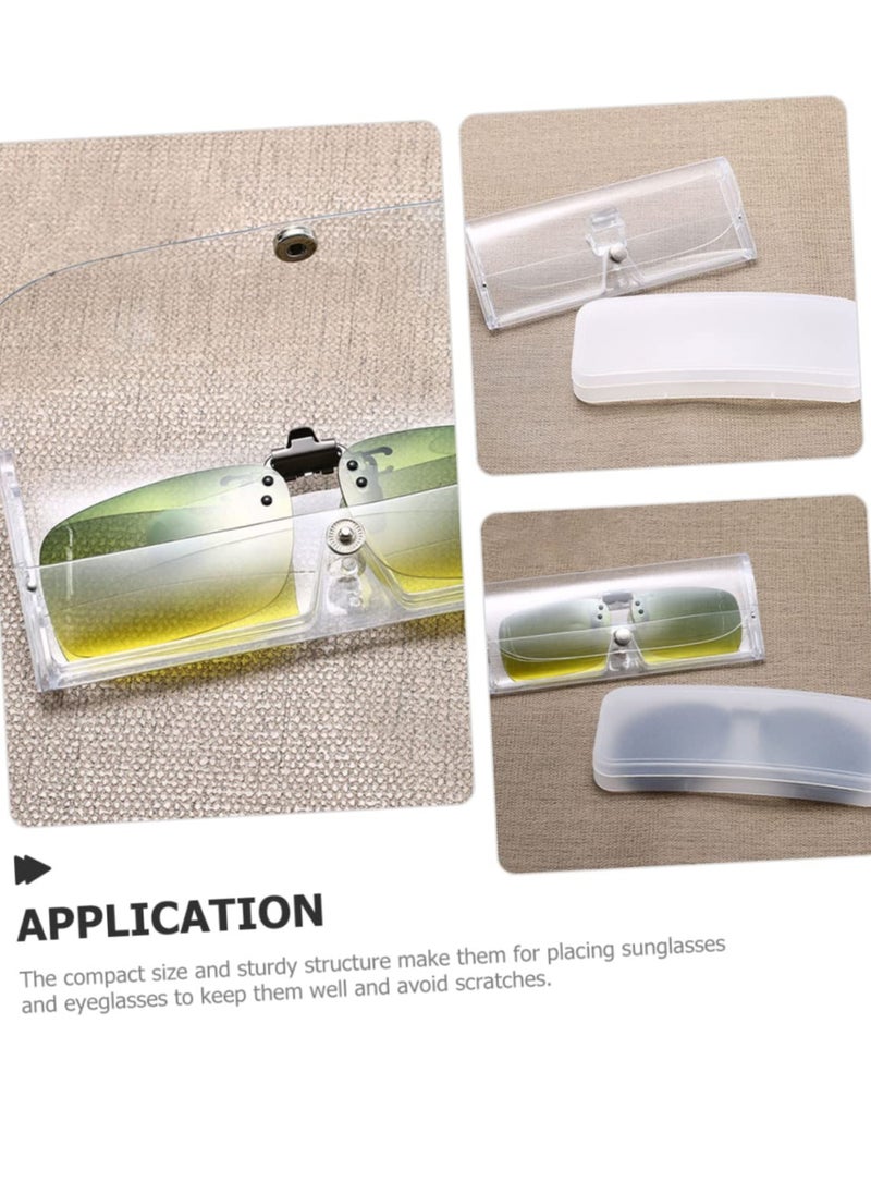 SYOSI - Transparent Glasses Case Travel Glasses Case Sunglasses Case for Men Hard Case Glasses Hard Case Hard Sunglasses Case Eyeglass Case Man Plastic Box Universal, 7pcs Transparent Glasses Case - Image 1