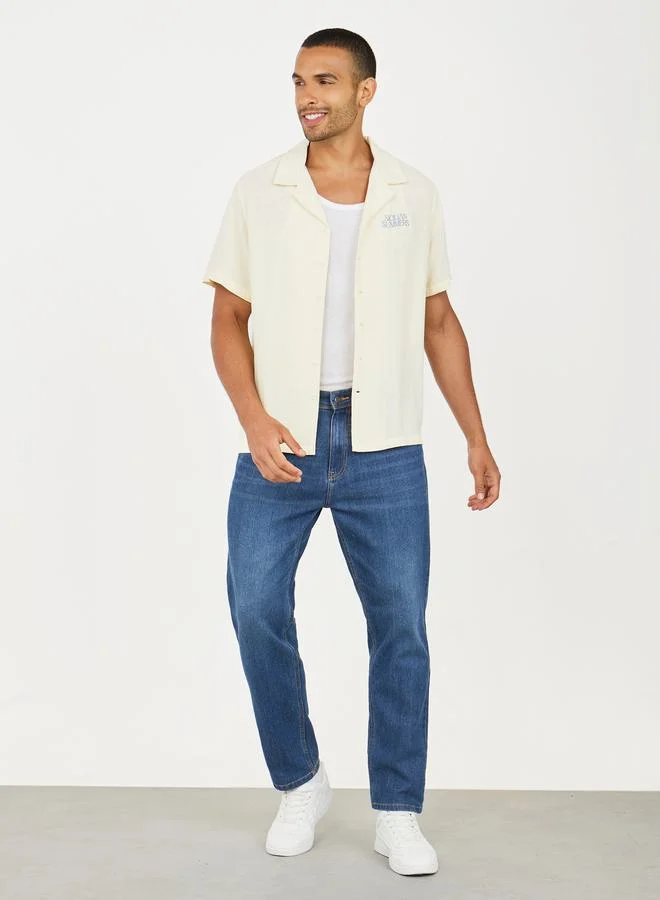 Styli Premium Linen Blend Printed Resort Shirt