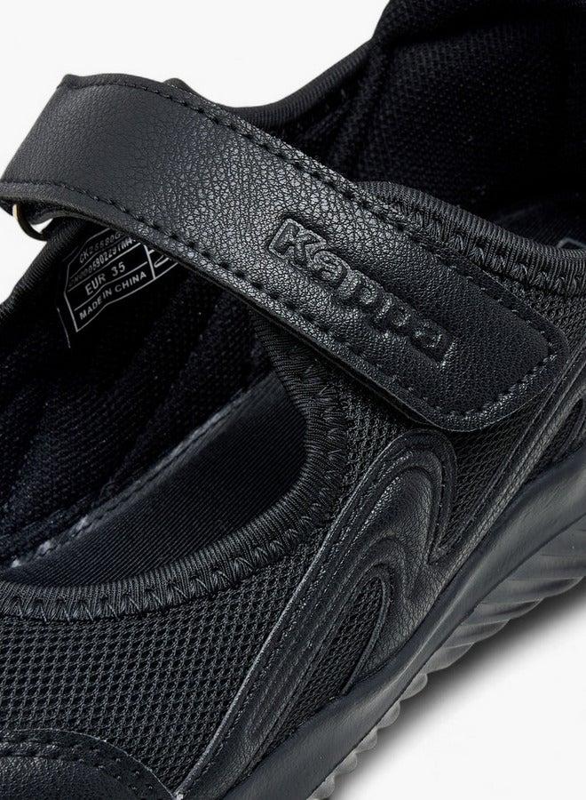 كابا حذاء ماري جين بناتي بنقوش الشعار وإغلاق بشريط لاصق - Image 5