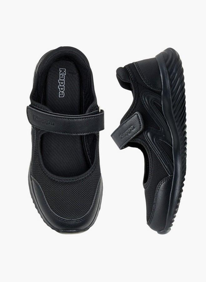 كابا حذاء ماري جين بناتي بنقوش الشعار وإغلاق بشريط لاصق - Image 3