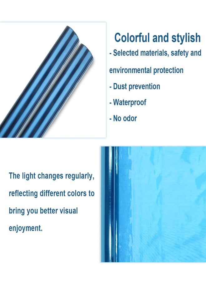 CYEAH 100 ft x 34 in Extra Wide Cellophane Wrap Roll Blue, 2.5 Mil Thick Transparent Blue Cellophane Wrapping Paper, Colored Cellophane Wrap for Candies, Gift Flower Basket Decoration - Image 3