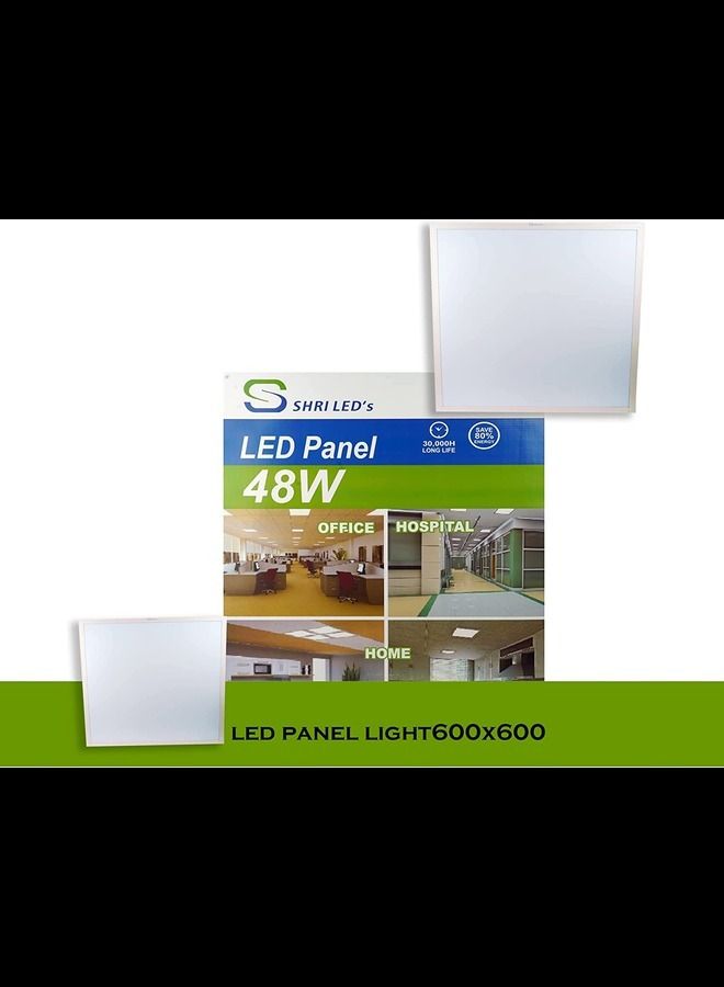 Smart Sense Lighting 60x60 LED Flat Panel Light 48W Edge Lit Fixture Zero UV and Flicker Free (pack of 2)
