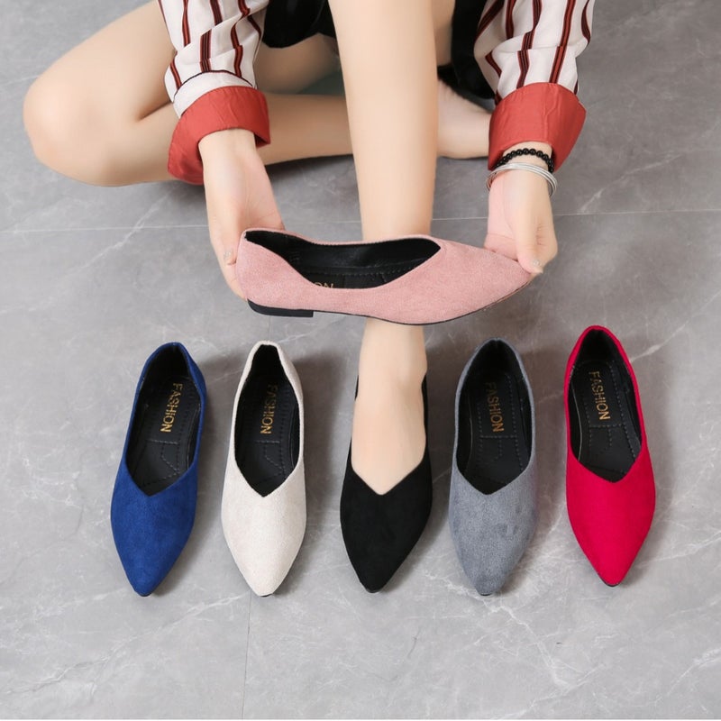 2023 Plus Size Casual Single Shoes Solid Color Flat Comfortable Soft Bottom All-Match Single Shoes - Image 2