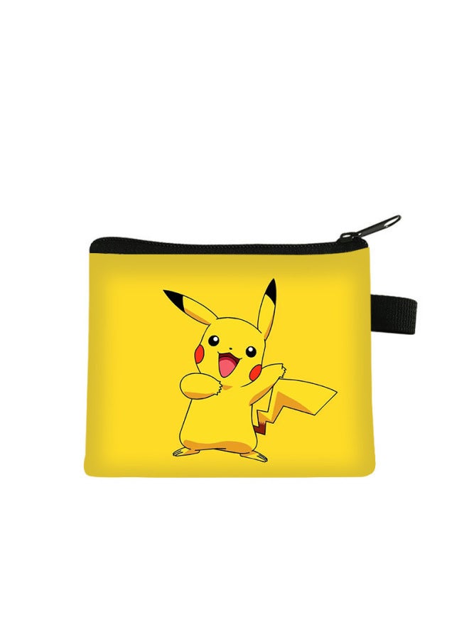 New Pikachu Coin Purse Student Mini Storage Bag Children's Portable Short Style High-end Large-capacity Bag