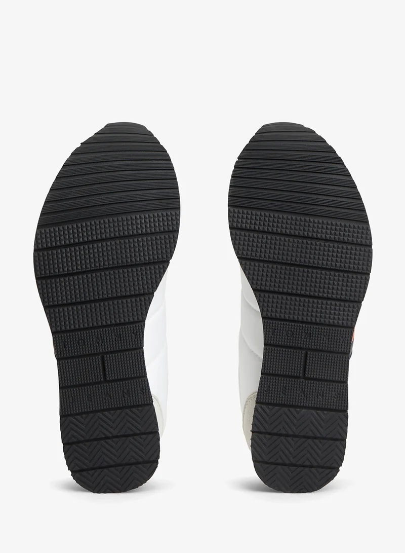 Tommy Jeans Ecru Logo Mixed Texture Trainers for Men | Best Price UAE