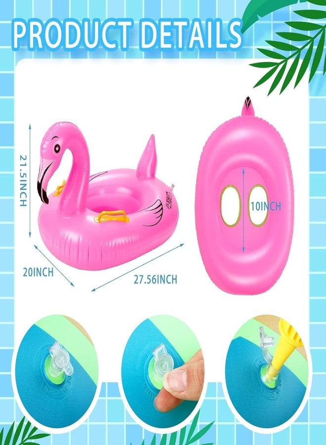 ELMVIA Swim Ring for Kids Inflatable Swimming Pool Tube for 1-5 Years Baby Girl Boys Inflatable Swimming Safety Tube (Small Flamingo) - Image 4