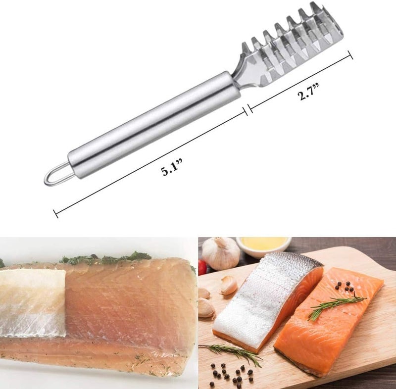 Mishti Enterprise MISHTI Fish Scale Remover Scraper Stainless Steel Fish Cutting Tools Sawtooth Easily Remove Fish Scales-Cleaning Brush Scraper Kitchen Tool - Image 4