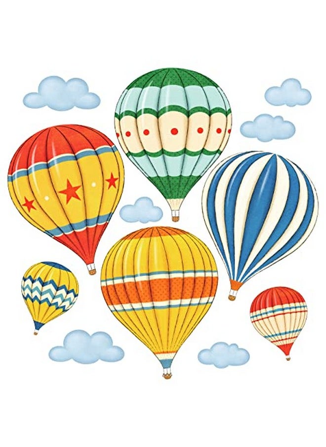 Decowall - Ds8011 Colourful Hot Air Balloons Kids Wall Stickers Wall Decals Peel And Stick Removable Wall Stickers For Kids Nursery Bedroom Living Room (Small) D?Cor - Image 1