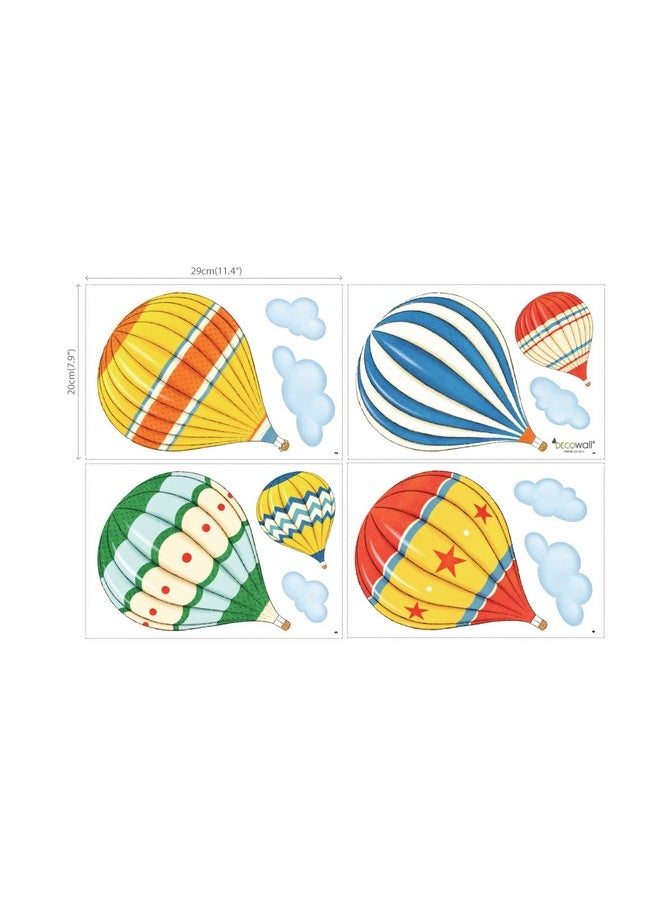 Decowall - Ds8011 Colourful Hot Air Balloons Kids Wall Stickers Wall Decals Peel And Stick Removable Wall Stickers For Kids Nursery Bedroom Living Room (Small) D?Cor - Image 1