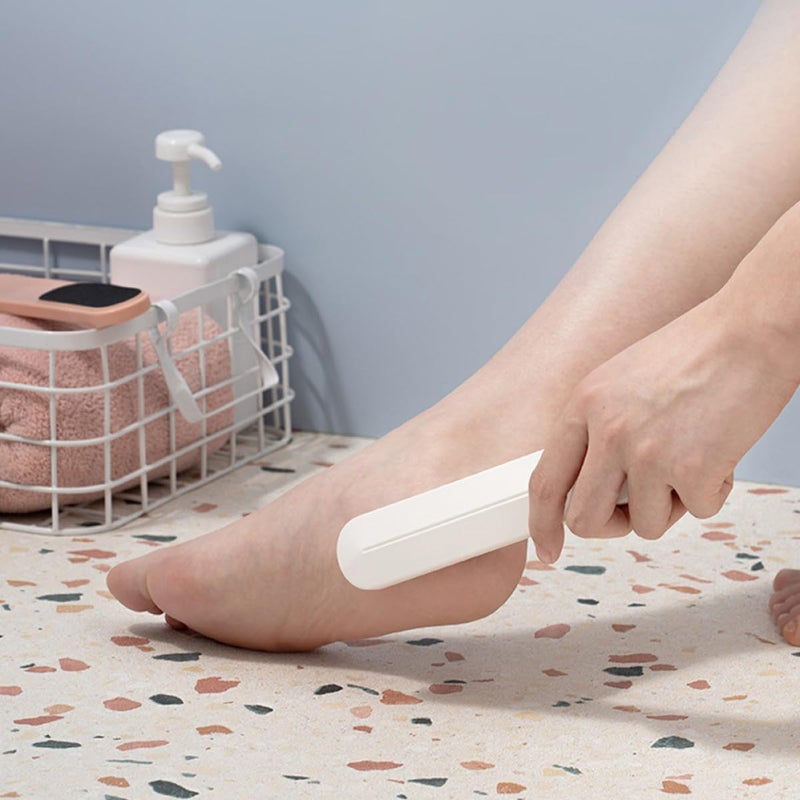 Ciieeo Foot Brush Pedicure Tool White Sandpaper Brush Dead Skin Remover for Home Foot Care Callus Scrubber - Image 3