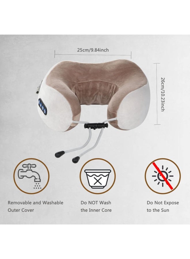 U-Shaped Neck Massager with Heating – Wireless Kneading Massage Pillow for Pain Relief at Home & Office - Image 3
