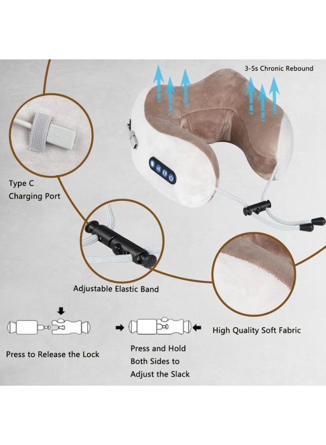 U-Shaped Neck Massager with Heating – Wireless Kneading Massage Pillow for Pain Relief at Home & Office - Image 2