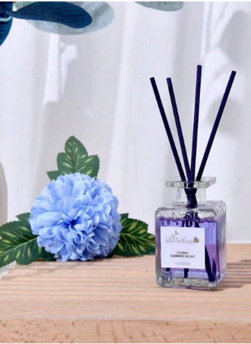 Blackwestin 50ml Luxury Oil Diffuser Luxury Reed Diffuser Sticks Oil Aromatherapy Reed Rattan Stick Home Fragrance Starry Summer Night Classic (Lavender)  - Image 1