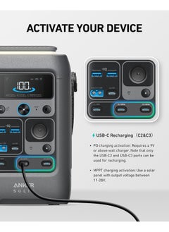 Anker SOLIX C300 DC Power Bank Station, Outdoor 288Wh (90,000mAh), Portable Power Station for Multiple Devices, LiFePO4 Battery, 300W Solar Generator, For Camping, Traveling, and Emergencies  - Image 5