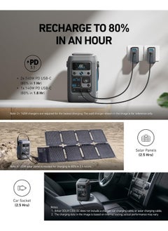 Anker SOLIX C300 DC Power Bank Station, Outdoor 288Wh (90,000mAh), Portable Power Station for Multiple Devices, LiFePO4 Battery, 300W Solar Generator, For Camping, Traveling, and Emergencies  - Image 4