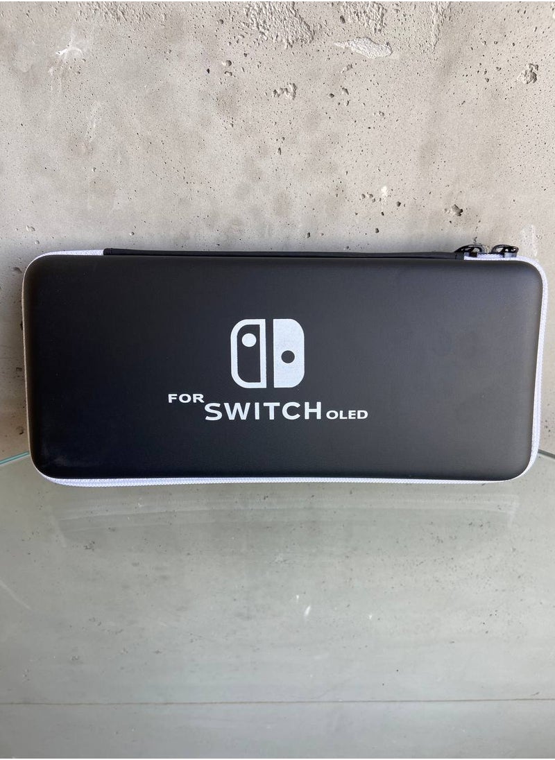 Generic Bag Compatible with Nintendo Switch OLED Portable Switch Travel Carry Case Fit for Joy-Con and Adapter, Hard Shell Protective Switch Pouch Case with 5 slots luxuary,Game Accessory (Black)  - Image 1