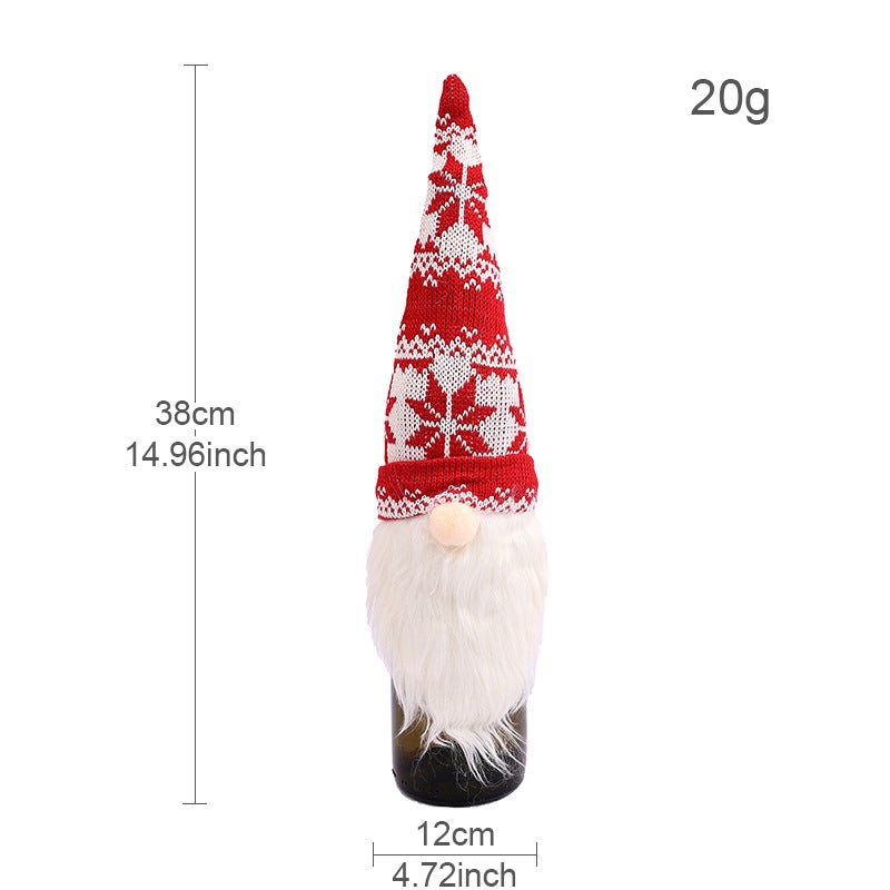 New Christmas Decorations Dress Dress Wine Bottle Set Creative Christmas Wine Set Home Dining Table Decoration - Image 1