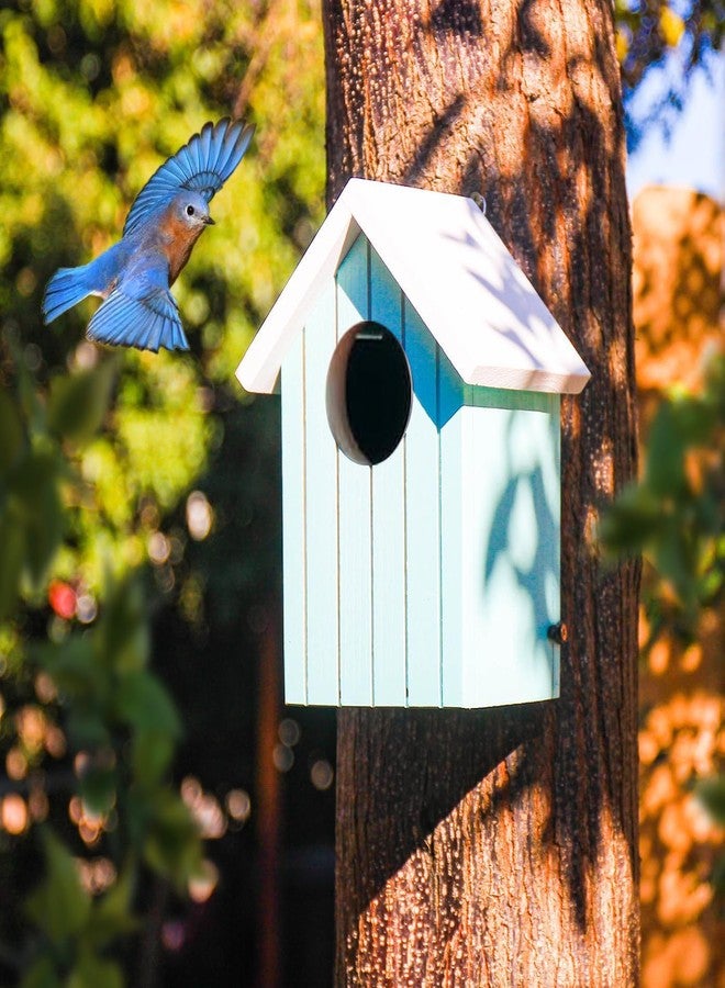LIVEONCE Wooden Multi Color Bird House Color Blue REQULAR - Image 2