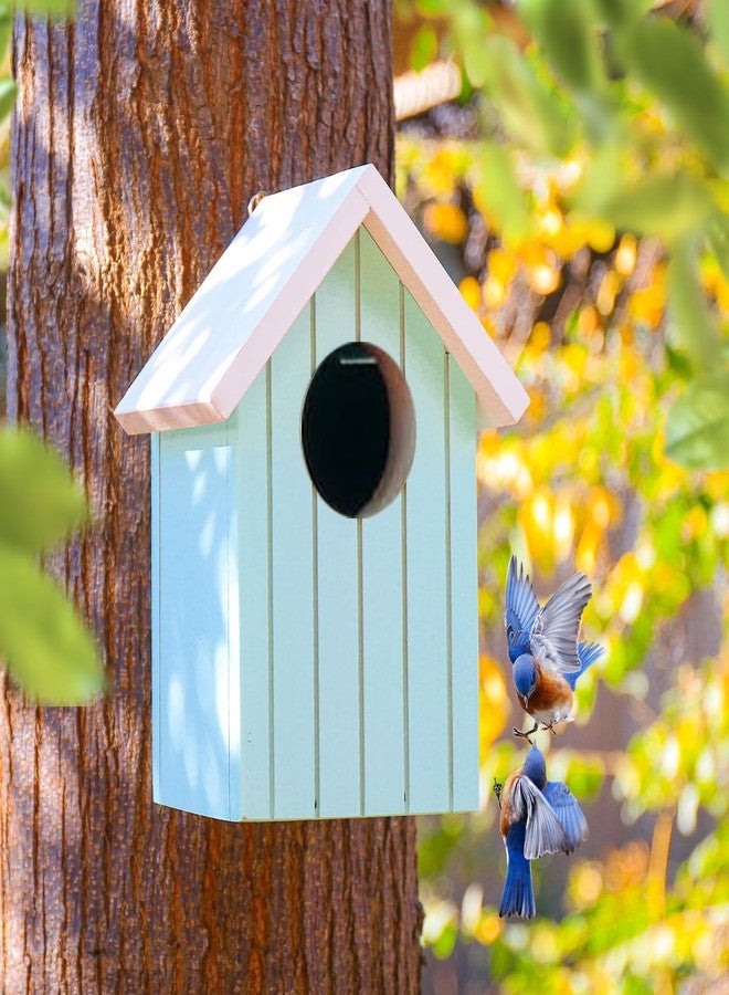 LIVEONCE Wooden Multi Color Bird House Color Blue REQULAR - Image 1