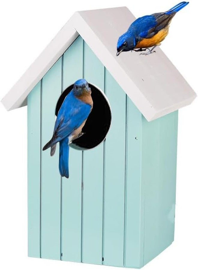 LIVEONCE Wooden Multi Color Bird House Color Blue REQULAR - Image 4