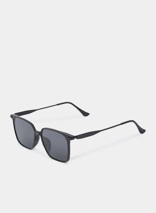 Styli Black Square Frame Sunglasses