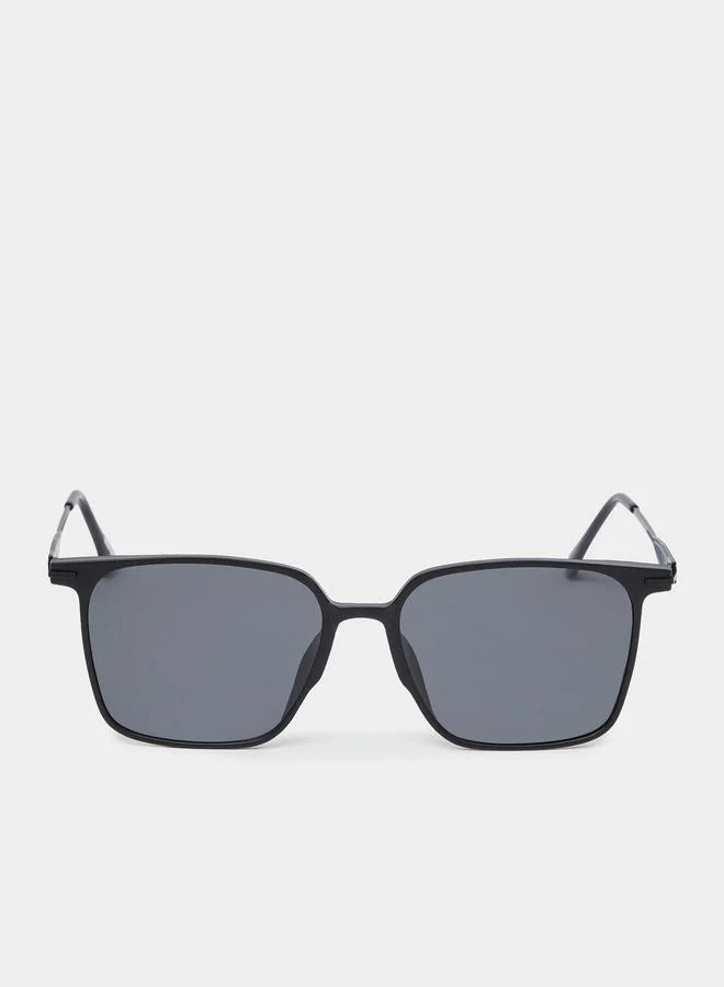 Styli Black Square Frame Sunglasses