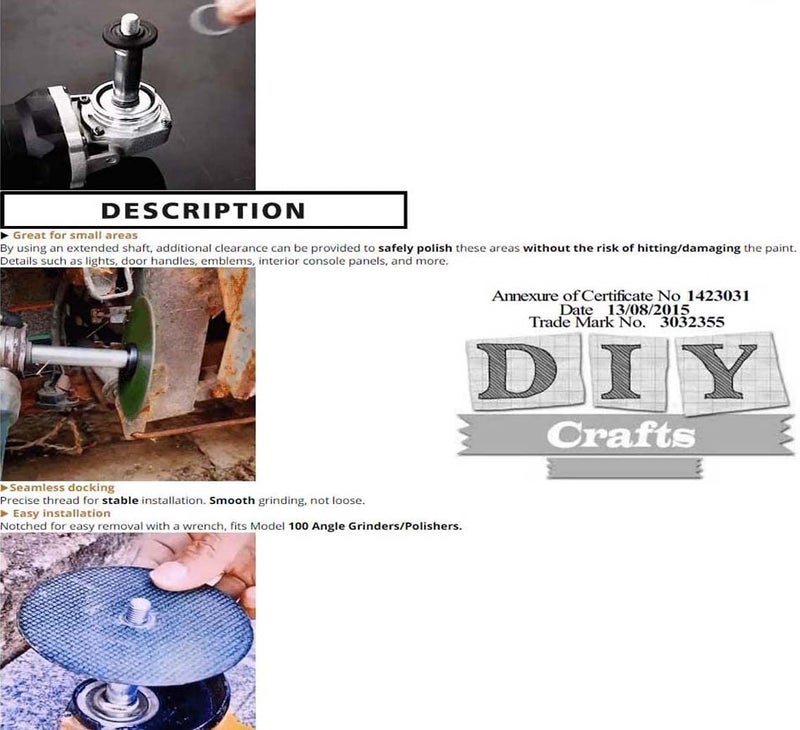 DIY Crafts 1x 5inch Extension ShaftSilver M14 Extension Shaft Rod Rotary for Washer PolisherCar PolisherPolishing PadsBacking Plate Sucker Angle Grind 1x 5inch Extension ShaftSilver - Image 4